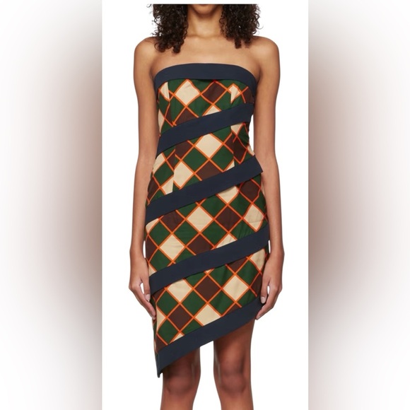 Ahluwalia Stylish Multicolor Geometric Dress.  #72 - Picture 1 of 12